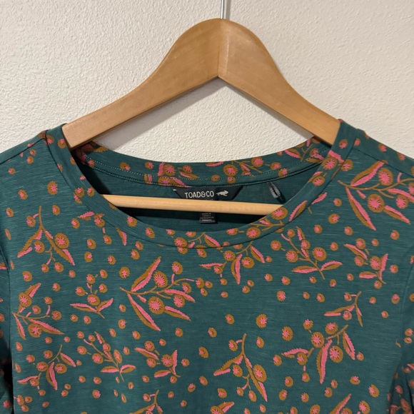 Toad&co Windmere Long Sleeve Samba Jersey Dress Green Jasper Seedpod Print-S - Picture 4 of 11